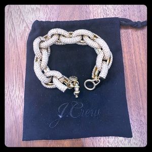 J Crew jeweled chain link bracelet